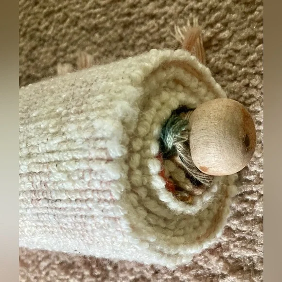 VTG Southwestern Wall Hanging Tapestry Boho Woven Wool Pottery MCM Earth Tones - Picture 9 of 11